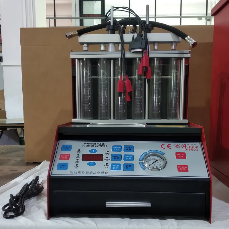 LD-B600 السيارات ستة اسطوانات كشف فوهة رذاذ الوقود وتنظيف آلة تنظيف فوهة رذاذ الوقود