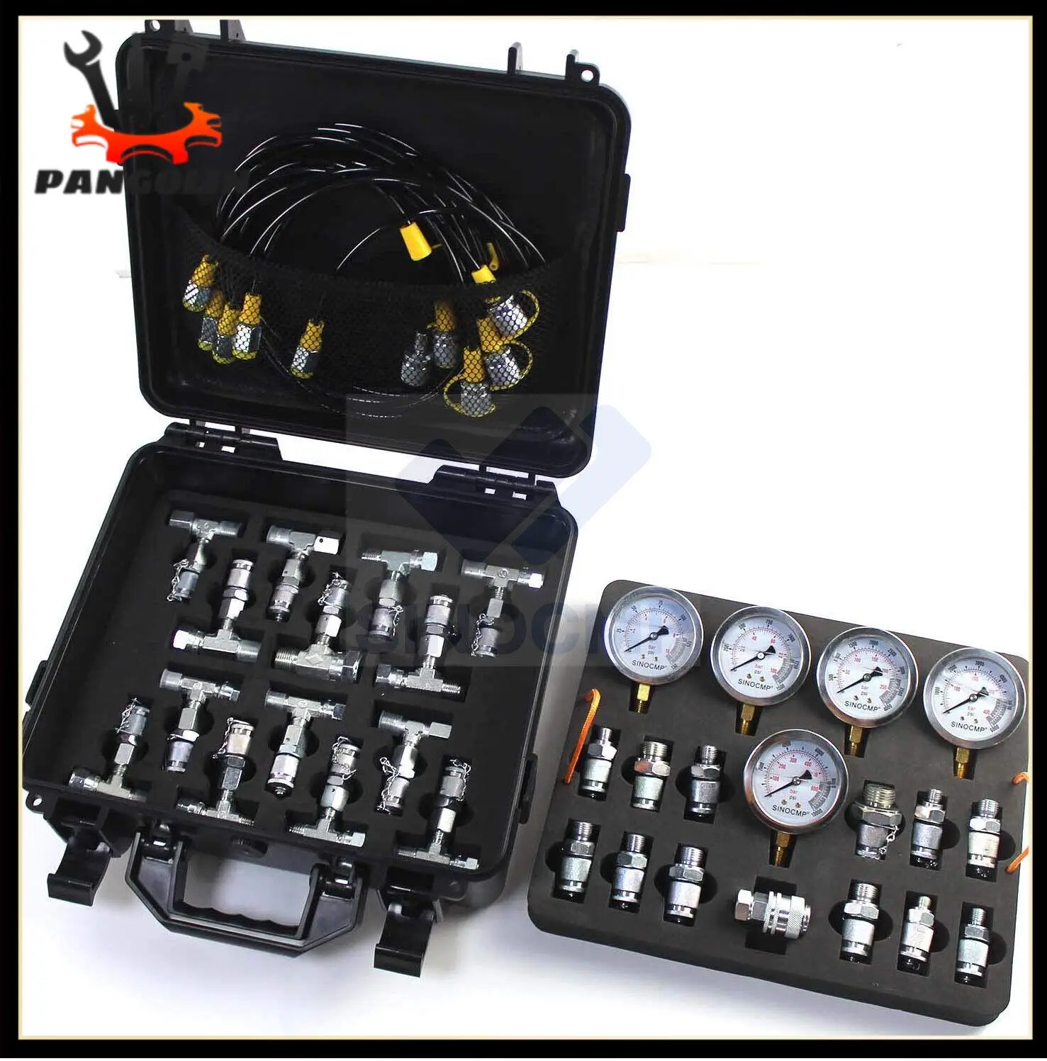 

Hydraulic Pressure Test Kit Gauges Test Gauges Couplings 24 Kit 3 Hoses Kit Pressure 5 Test Hydraulic Gauges Oil Pressure Gauges