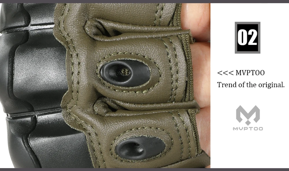 PU Leather Tactical Half Finger Gloves Airsoft Combat Shooting Hunting Paintball Outdoor Work Anti-skid Fingerless Men Women
