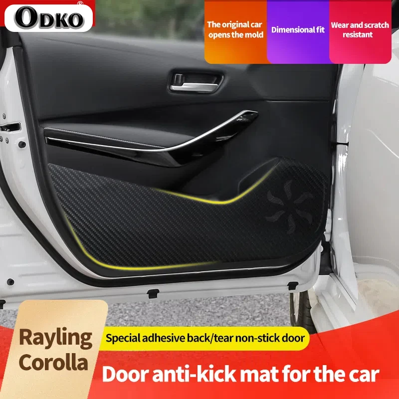 

For Toyota Levin 19 4PCS Auto Car Accessories Door Protector Pad Anti-kick Mats Cover PU Sticker Car Accessories