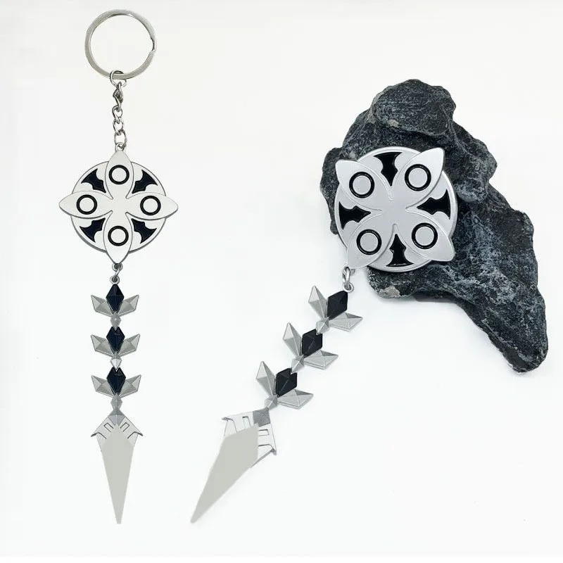 Game Genshin Impact The Captain II Capitano Cosplay Keychain Badge Alloy Brooch Keyring Key Chain Lapel Pin Jewelry Accessories