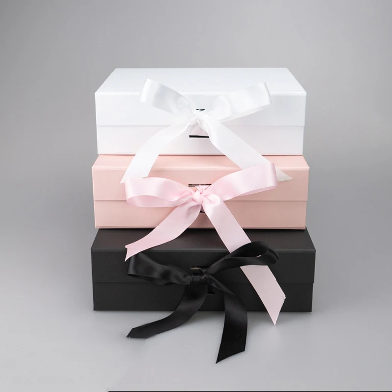 

1PCS Folding gift Box Spot wholesale book type gift box magnet box Special paper embossed wig Shirt packaging box