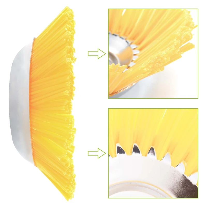 Nylon Brush Universal Trimmer Brush Head Cutter Durable Garden Tools Outer Diameter 200Mm Inner Hole 25.4Mm