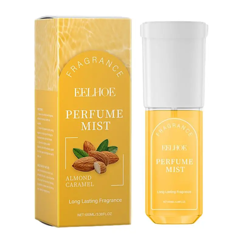 100ml amêndoa caramelo perfume multi-camadas romântico luxo elegante fragrância para viajar acampamento negócios presente perfeito