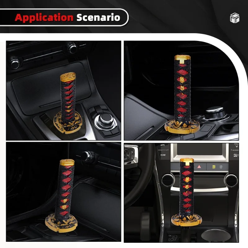 Accesorios de modificación automática, palo de onda de cabeza de manija de engranaje samurái, cabezal de engranaje manual, palanca de cambios, palanca de cambios universal