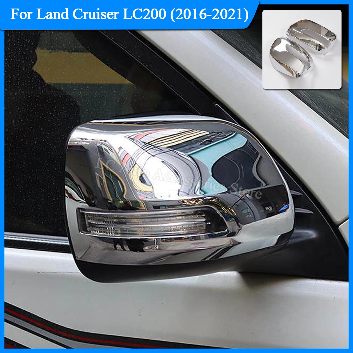 

For 2016-2021 Land Cruiser Lc200, Exterior Rearview Mirror Decorative Shell, for 2010-2023 Prado Lc150, Exterior Rearview Mirror Protective Cover, Abs Material, Snap-On Installation, Exterior Rearview Mirror Decorative Accessories