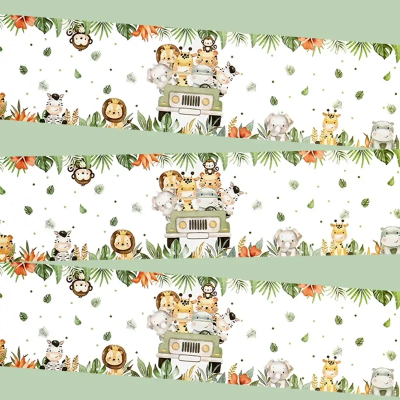 ملصقات كرتونية لحيوانات الغابة للأطفال ، ملصقات الزجاجات ، أعياد الميلاد ، استحمام الطفل ، مستلزمات تزيين الحفلات ، 10 *