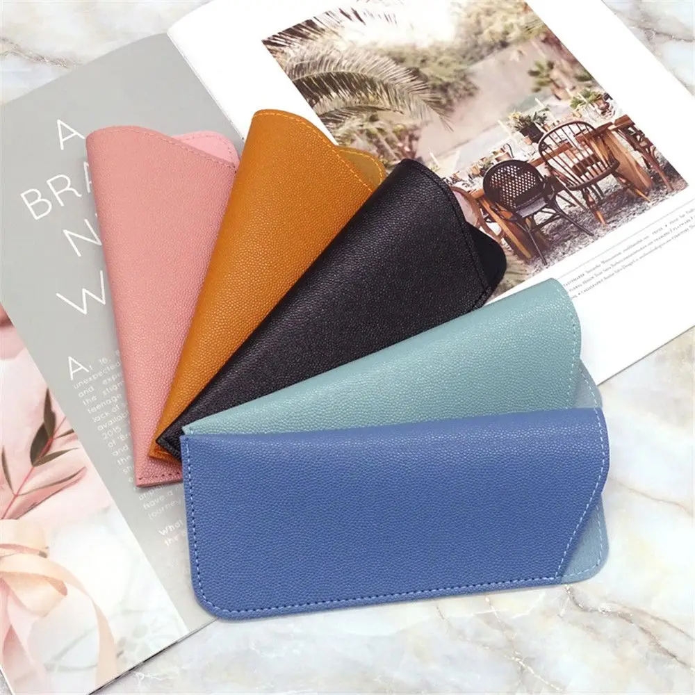 Glasses Protective Cover Soft Pouch Women Men Glasses Box PU Leather Sunglasses Case Glasses Bag image 2