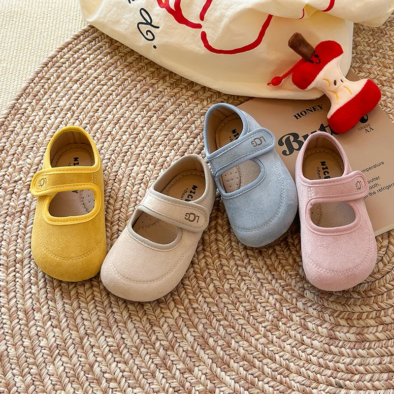 

2026 замшевые детские балетки на плоской подошве, модные туфли Мэри Джейн, детские трендовые зимние новые милые милые модельные кроссовки Mujer Shoes