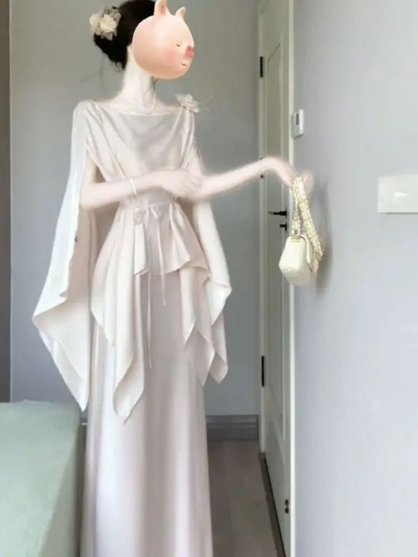 

Elegant Goddess Style High-End Set Advanced Sensation Lady Wind Coat Top Half Skirt Two-Piece Set Summer 2026 Fashion Women's...