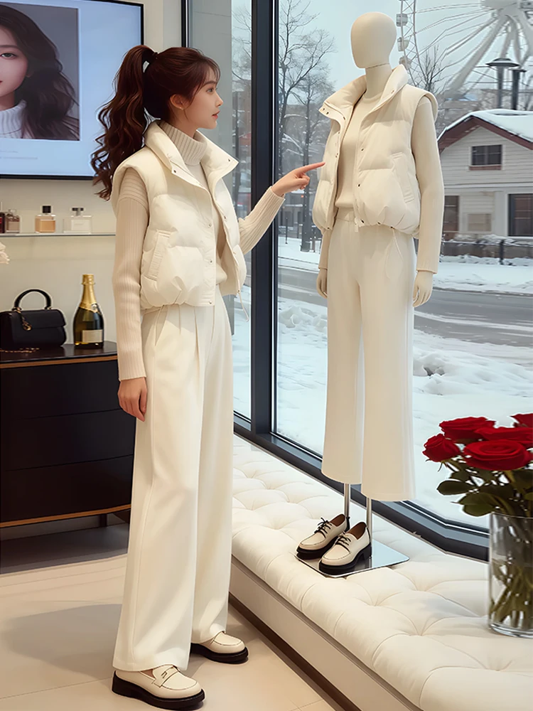 

Женский утепленный хлопковый жилет свободного кроя на молнии, маленький размер, осень-зима, новинка, модный, теплый, утолщенный дизайн