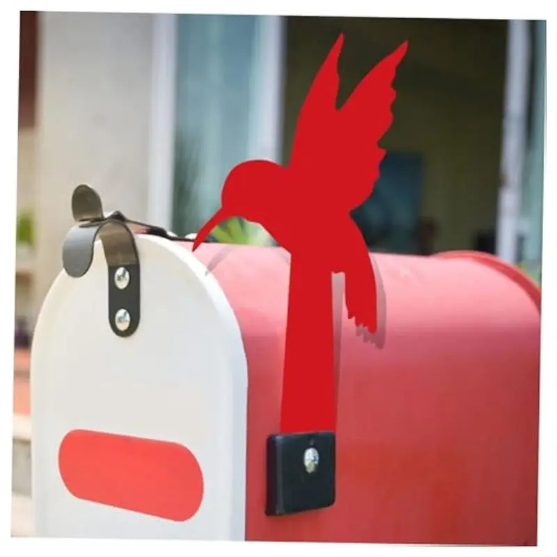 Y51A Red Homing for Pigeon Mailbox Flag, Decorative Mailbox Flag Replacement Kit, Plastic, 24x13x2 cm, for Garden, Home, Easy
