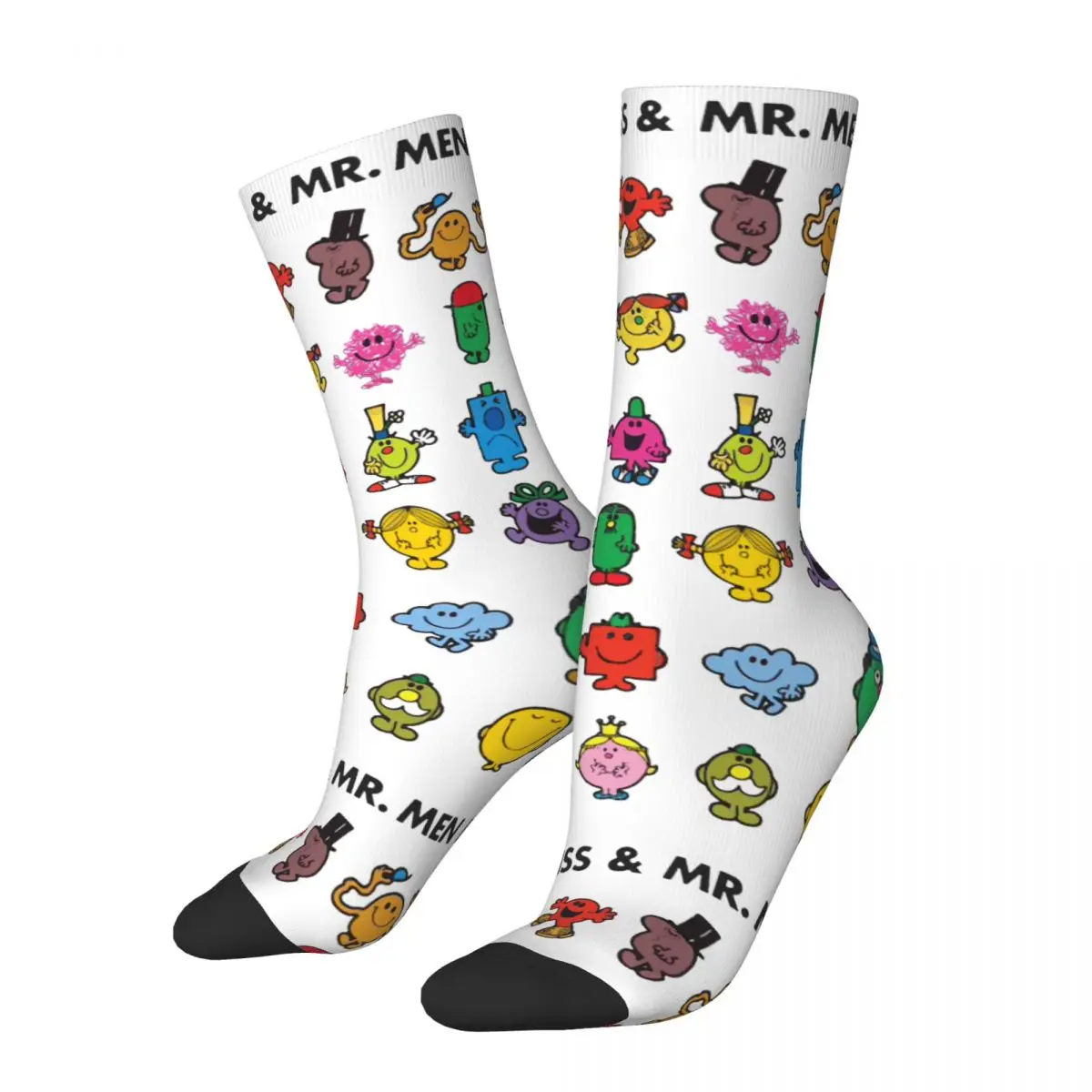 

Funny Crazy compression Together Sock for Men Hip Hop Harajuku L-Little Miss Happy Quality Pattern Printed Boys Crew Sock