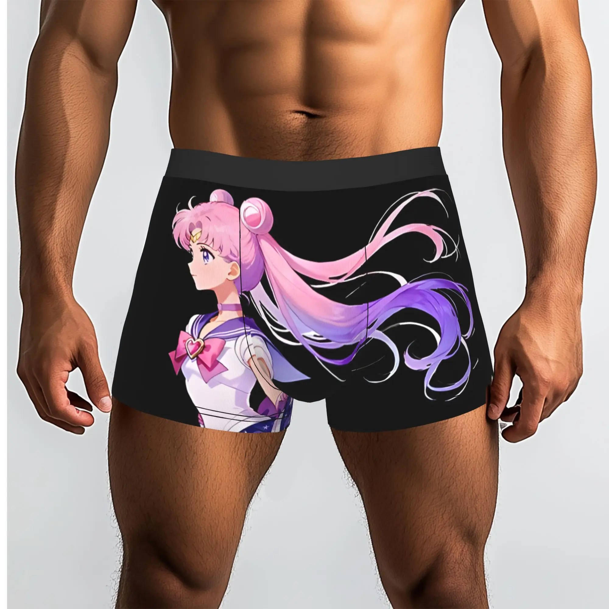 Magical Sailor Girl Bandai Sailor Moon Underpants Breathbale Panties Men's Underwear Comfortable Shorts Boxer Briefs