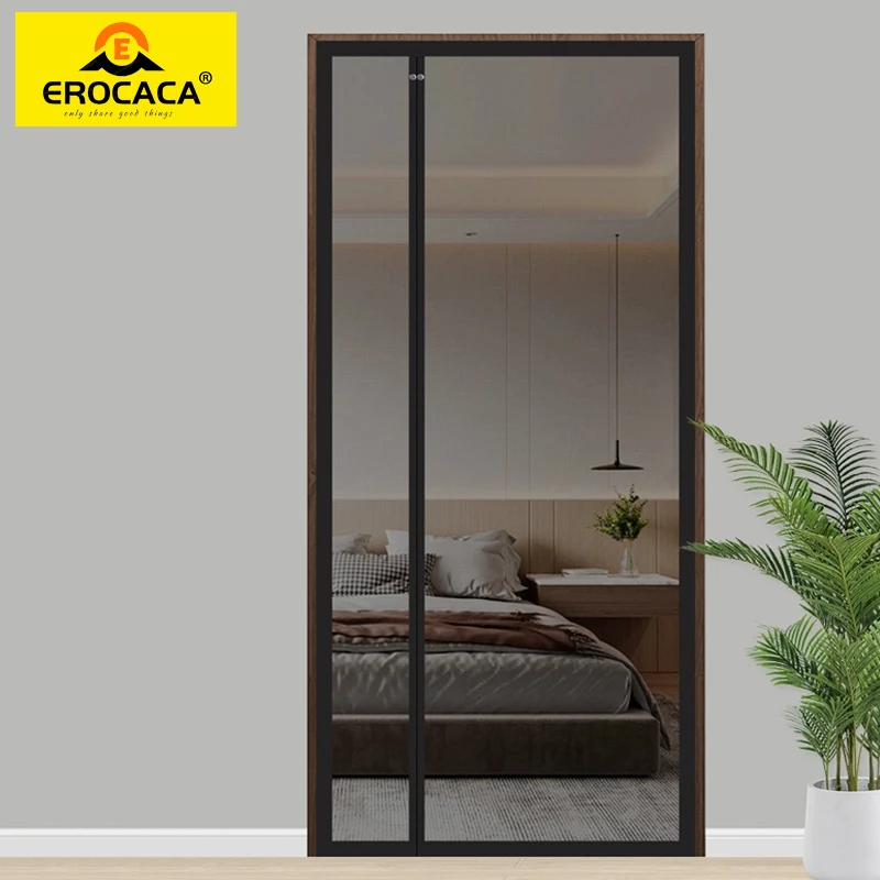 

EROCACA Black Strong Magnetic Door Curtain,Anti-mosquito And Insect-Proof Automatic Closing Invisible Gauze Custom Door Curtain