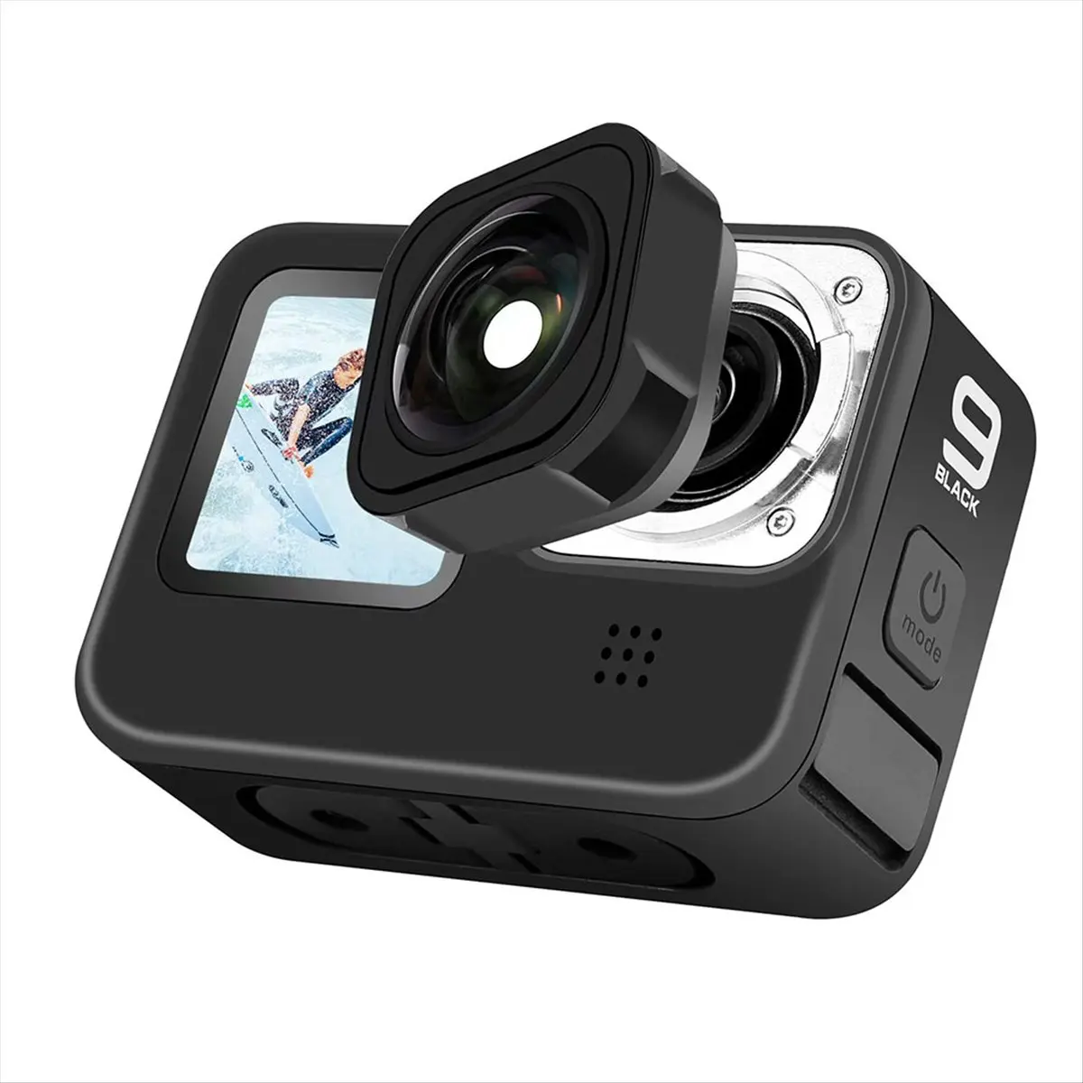 Max Lens Mod Wide Angle Lens for 12 11 10 9 Camera 5M Waterproof Anti-Shaking 155° Wide Angle Lens