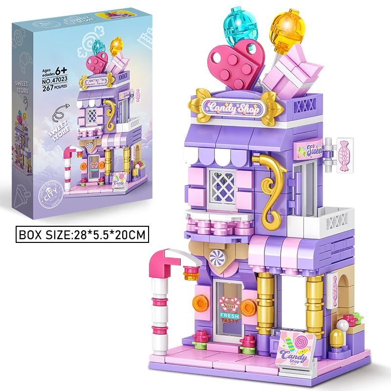 

City Street View DIY Karaoke Building Blocks Music Club Model Toy Home Decor Holiday Birthday Gift for Girls Boys Kids