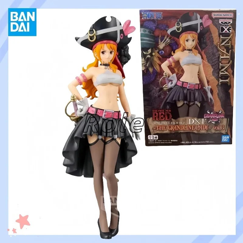 

In Stock Bandai BANPRESTO Anime ONE PIECE FILM RED DXF Nami PVC Figure Action Figures Model Toys