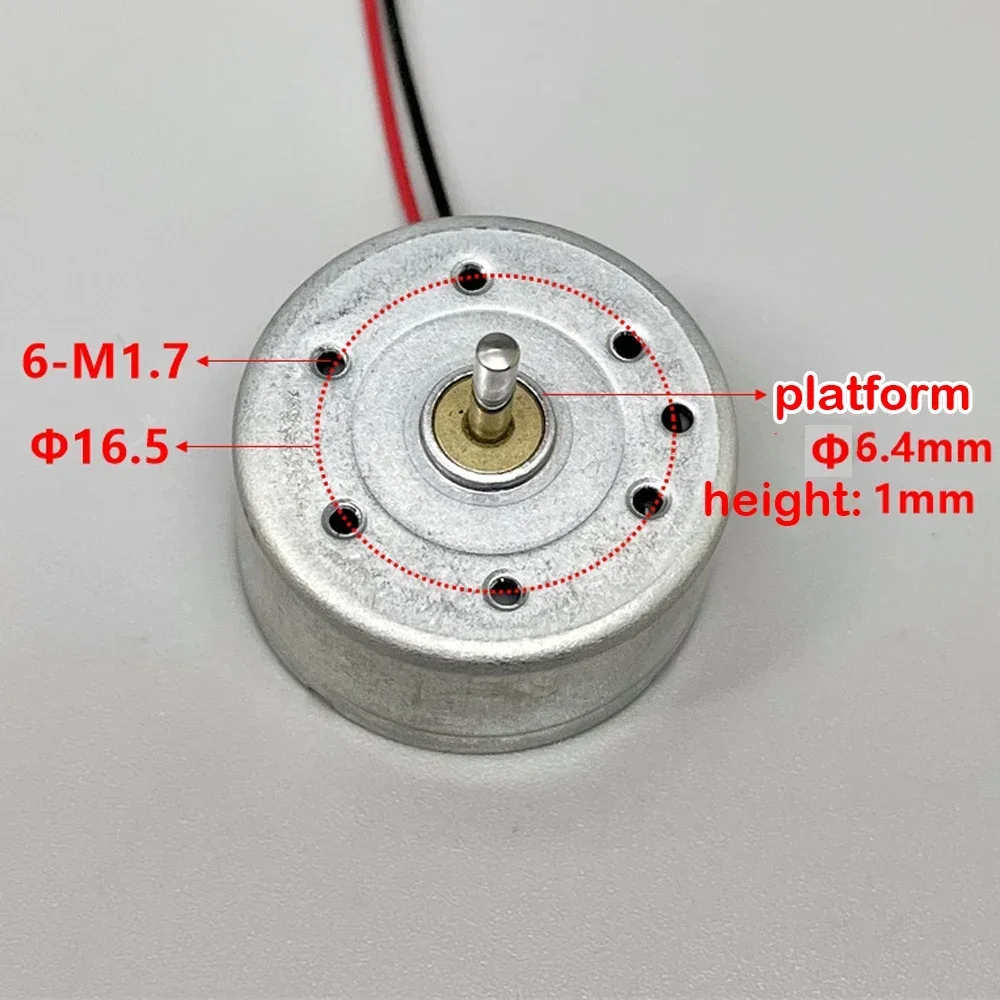 Mini 300 Round Motor RF-300C-12180 DC 3.7V 8400RPM Long Wire Motor Solar Power Cap Fan Toy Motor 8.3mm Long Shaft