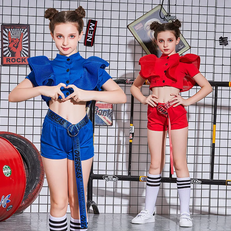costumi da spettacolo hip-hop femminile e set di danza di strada costumi di danza jazz spettacoli di moda costumi di danza di gruppo performance cos