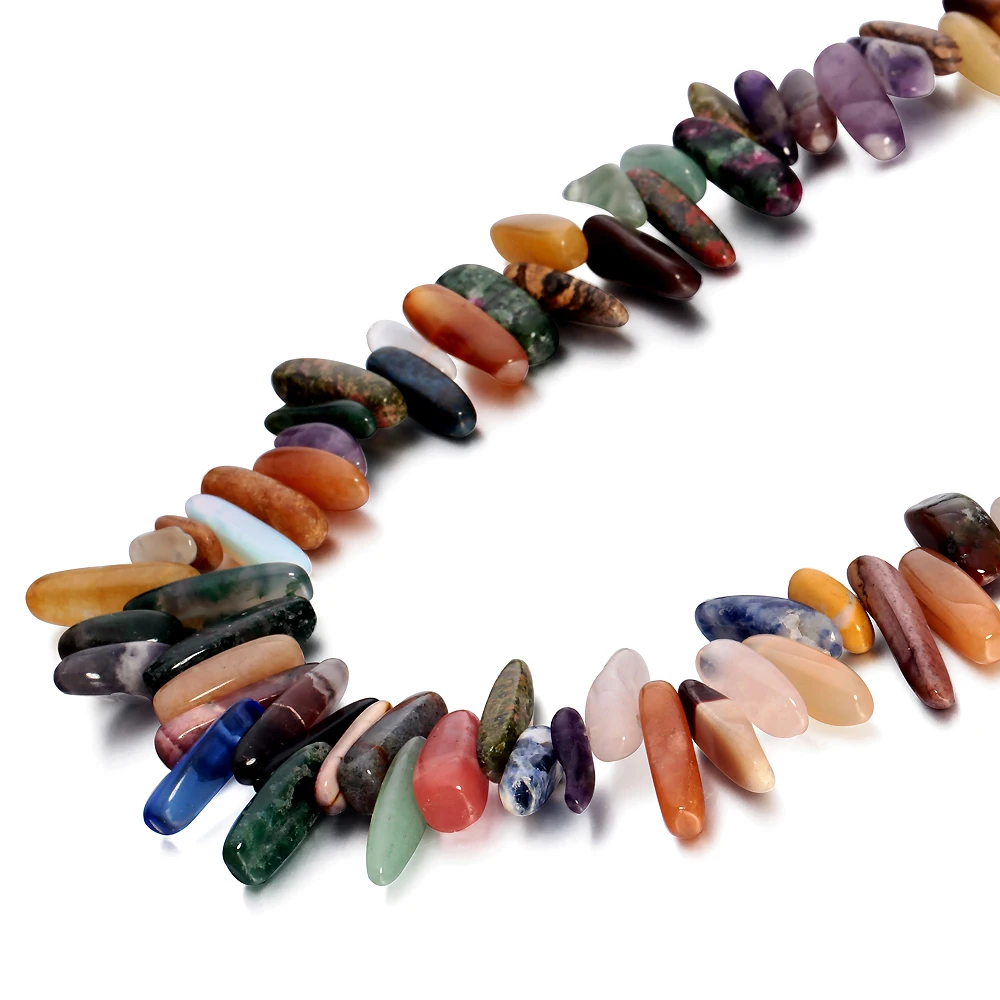 1 Strand 8-25mm Irregular Natural Chips Gravel Stone Teeth Shape Amethyst Tiger Eye Agate Beads For Jewelry Making DIY Supplies view 6