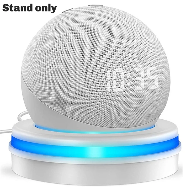 قوس سطح المكتب لـ Echo Dot5/4 حامل مستقر لتوفير المساحة ملحقات سماعات المنزل الذكي White-VVNB