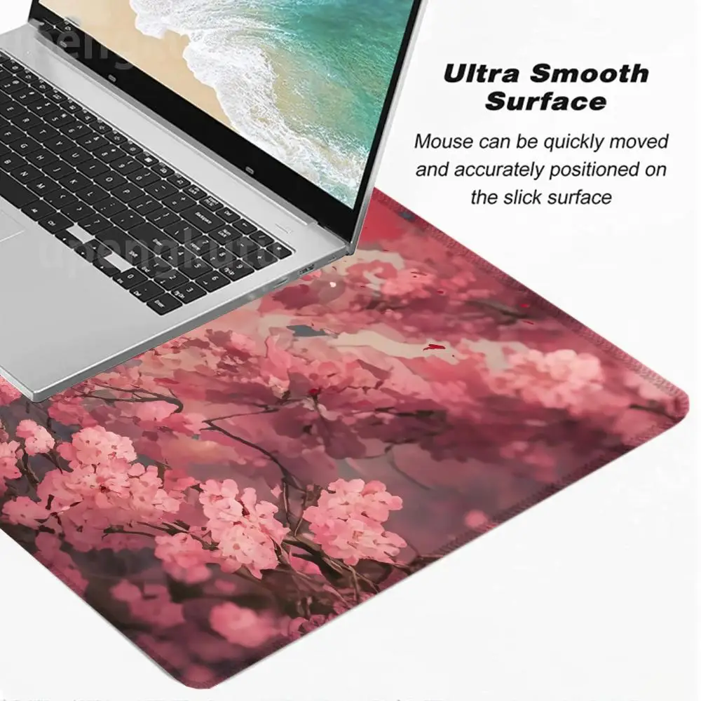 Spider Warrior Mouse Pad Under the Cherry Blossom Office Supplies Non-slip Rubber Popular Table Mat Endless Lock Edge Game Pad