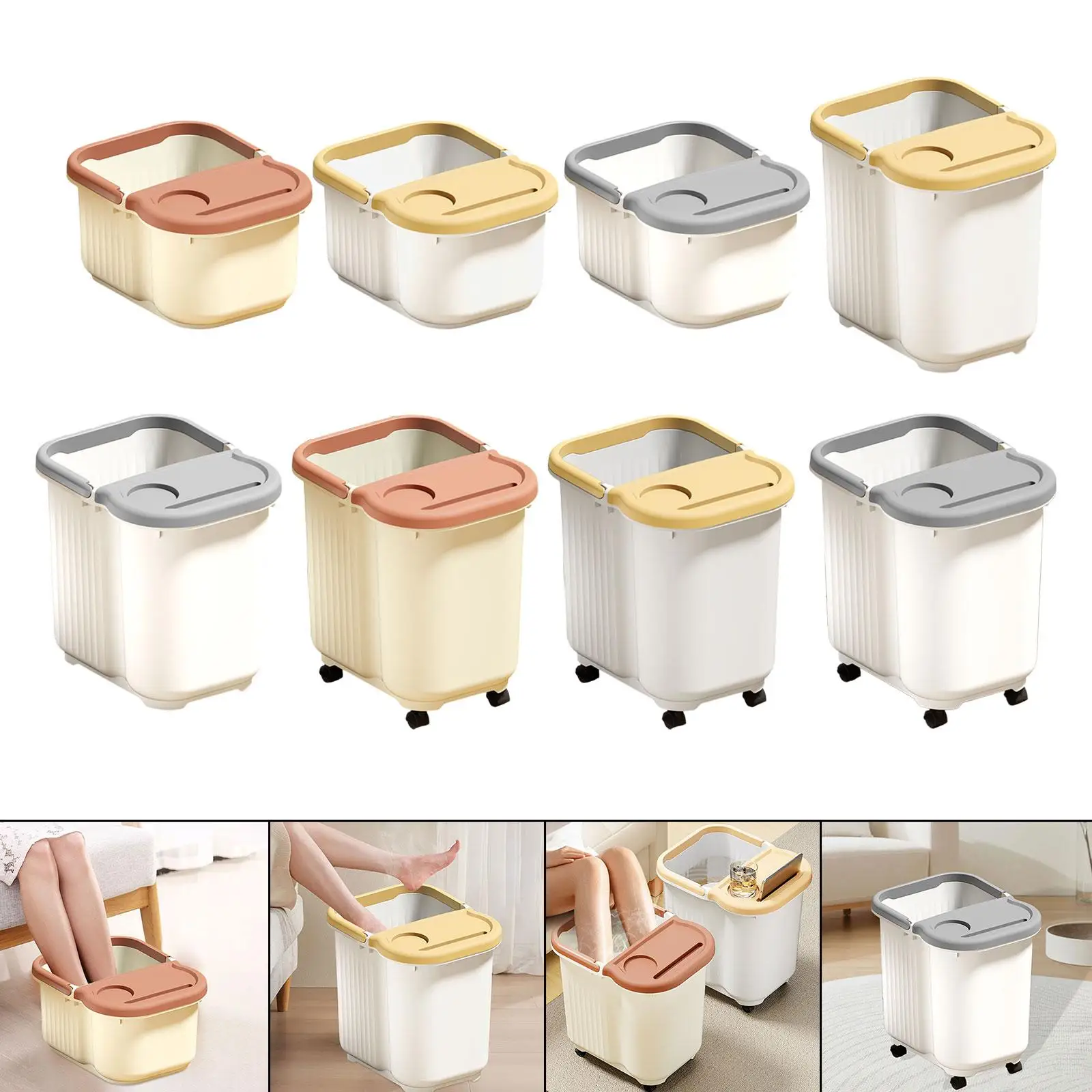 Footbath Foot Soaking Tub Massage Bowl Pedicure Bucket Household PP Material for Relaxation for Area Foot Baths