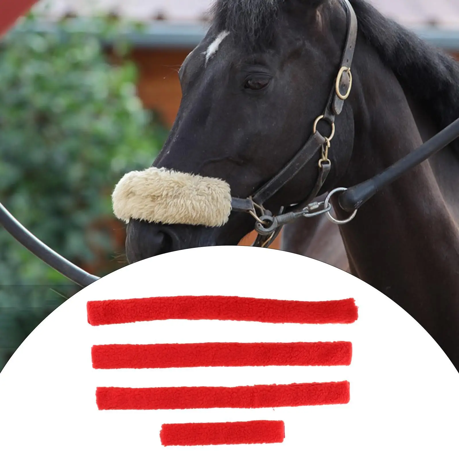 

Фланелевая накладка на носовую часть недоуздка для лошади, мягкая, с подкладкой, аксессуар для конного снаряжения, для защиты при езде