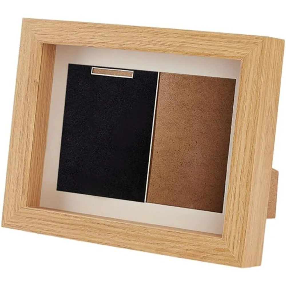 Medal Display Shadow Box Peru Medal Display Case Natural Wood Photo Frames with Clear Window for Military Medals Beach Tags