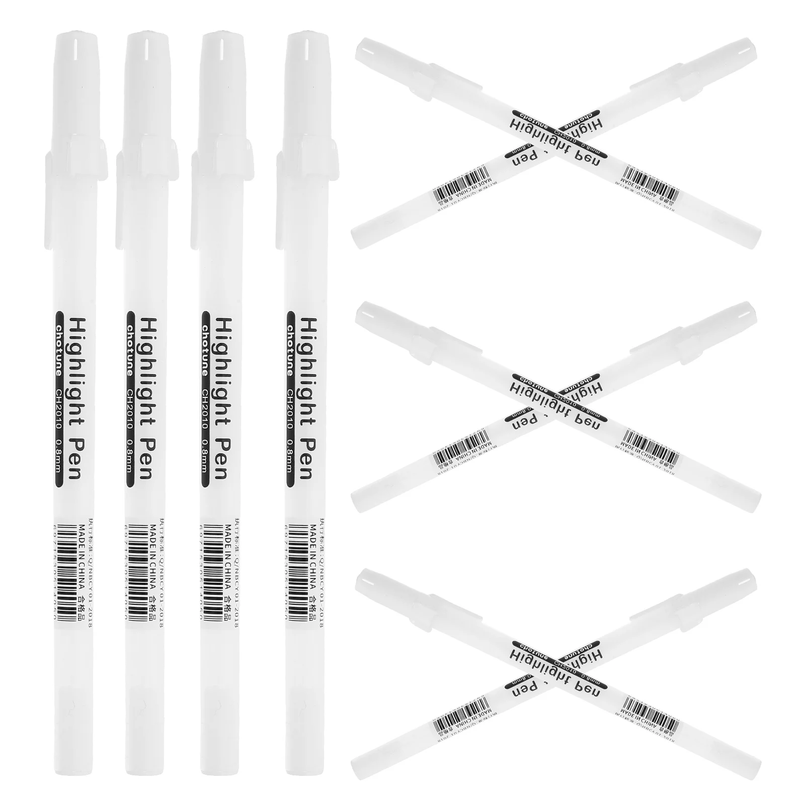

10 Pcs White Marker Pens Markers Highlighter Paint for Drawing Artists Line Tip Freehand