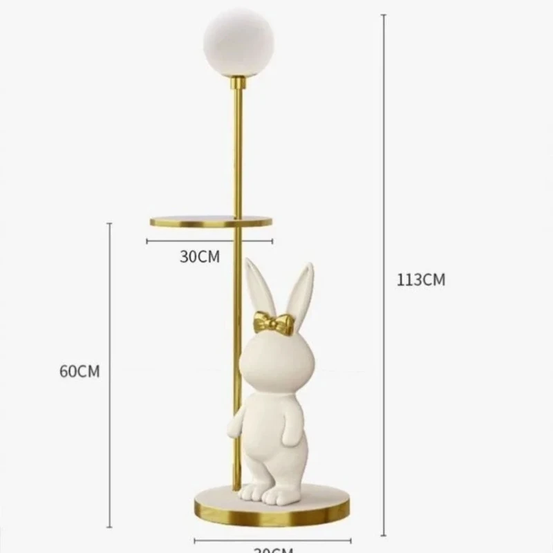 Pink Rabbit Decorative Desk Lamp  Bedroom Bedside Lamp Girl's Desk Atmosphere, Night Light Including Bulb