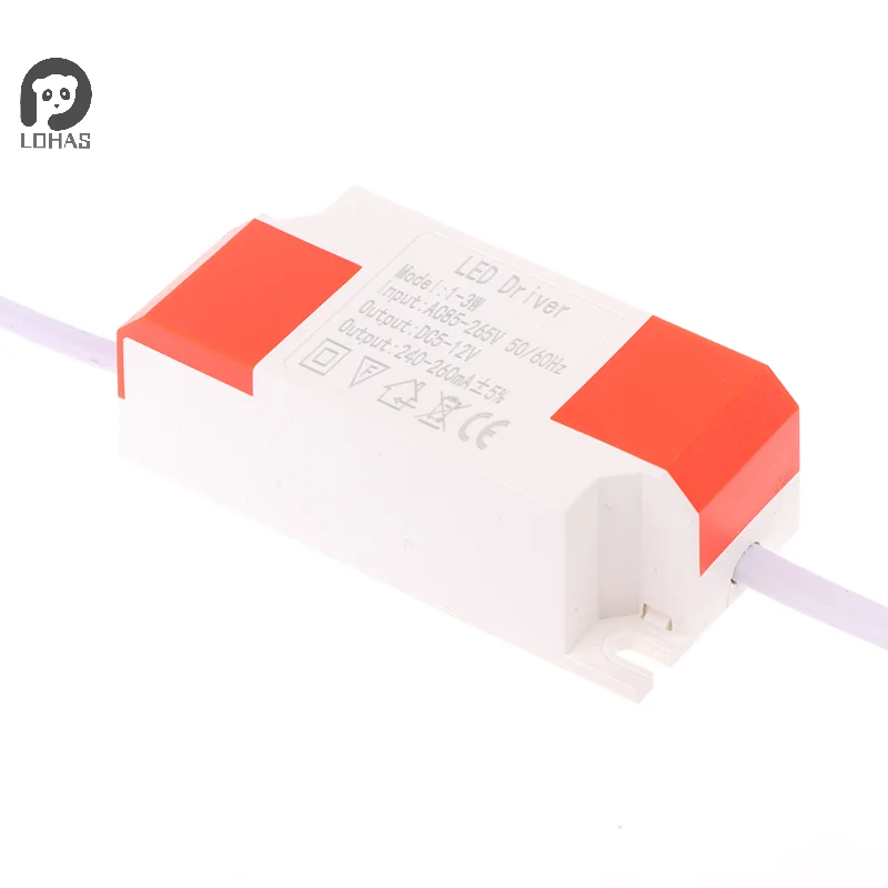 LED Lights DIY Panel LED Driver Transformer 3W 5W 7W 12W 18W 24W 260mA Power Supply Constant Current Adapt 12v 24v