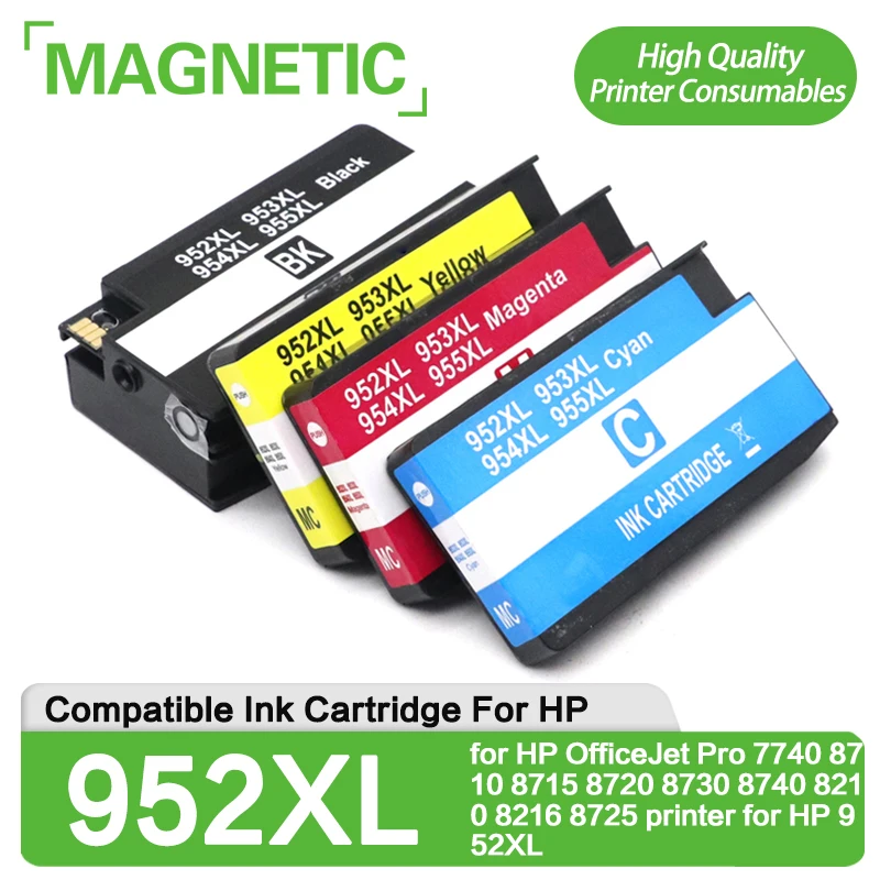 New 4Color Replacement Ink Cartridge for HP 952XL 952X 952 For HP Officejet Pro 7740 8210 8702 8710 8720 8725 8730 8740