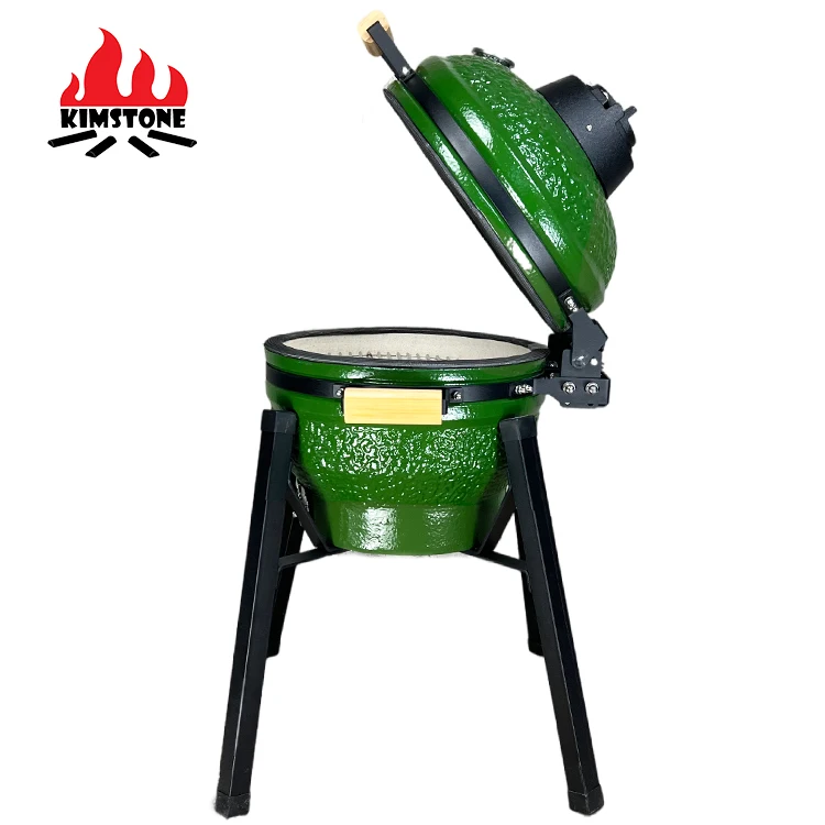 16Inch KIMSTONE KimBer-R Series Stone Pattern Spring Color Kamado Grill With Stable Stands