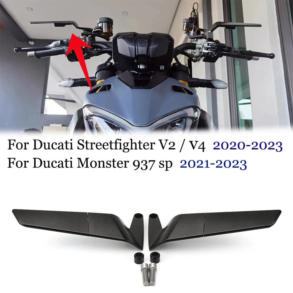 NEW Rear View Mirrors For Ducati Streetfighter V2 955/V4 1100 S/V4 1100 2020-2022 Motorcycle Rearview Side Mirrors