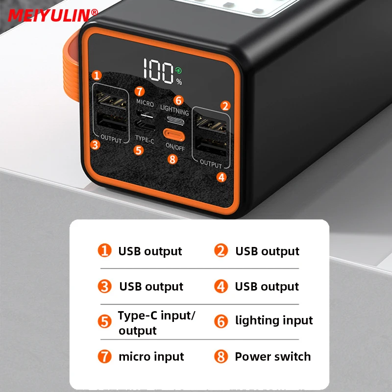 Banque d'alimentation portable à charge rapide, batterie externe mobile, USB C PD, 20W, 70000mAh, 50000mAh, iPhone 16, Xiaomi, Samsung Powerbank