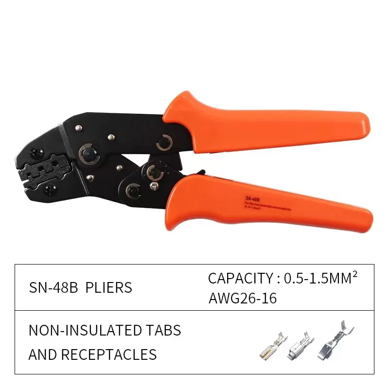 

Crimping Tool Kit Pliers Set SN-48B Terminal Ferrule Crimper Hand Tools Electrcal Ratchet Receptacle