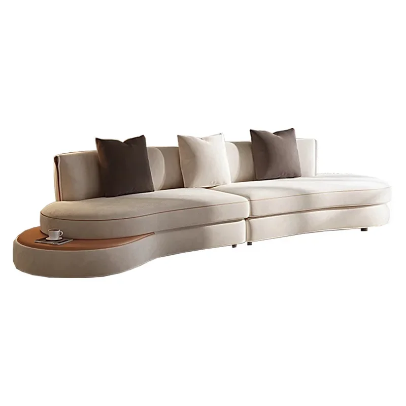 

French curved fabric sofa combination