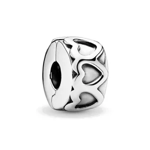 925 Sterling Silber Pandon Pandora Armband, helle Sterne, Perlenklamme, Charme, DIY -Schmuck, Klassiker, Liebe, original, neu 12 Hauptverkäufe Pandora Pandora 925 - №8