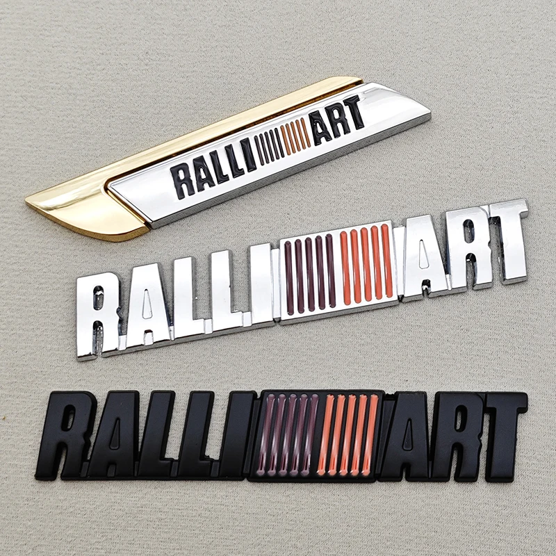 

3D Metal Car Styling Logo RalliArt Rear Trunk Emblem Badge For Mitsubishi RalliArt Lancer Ralli Art 9 10 Asx Sticker Accessories