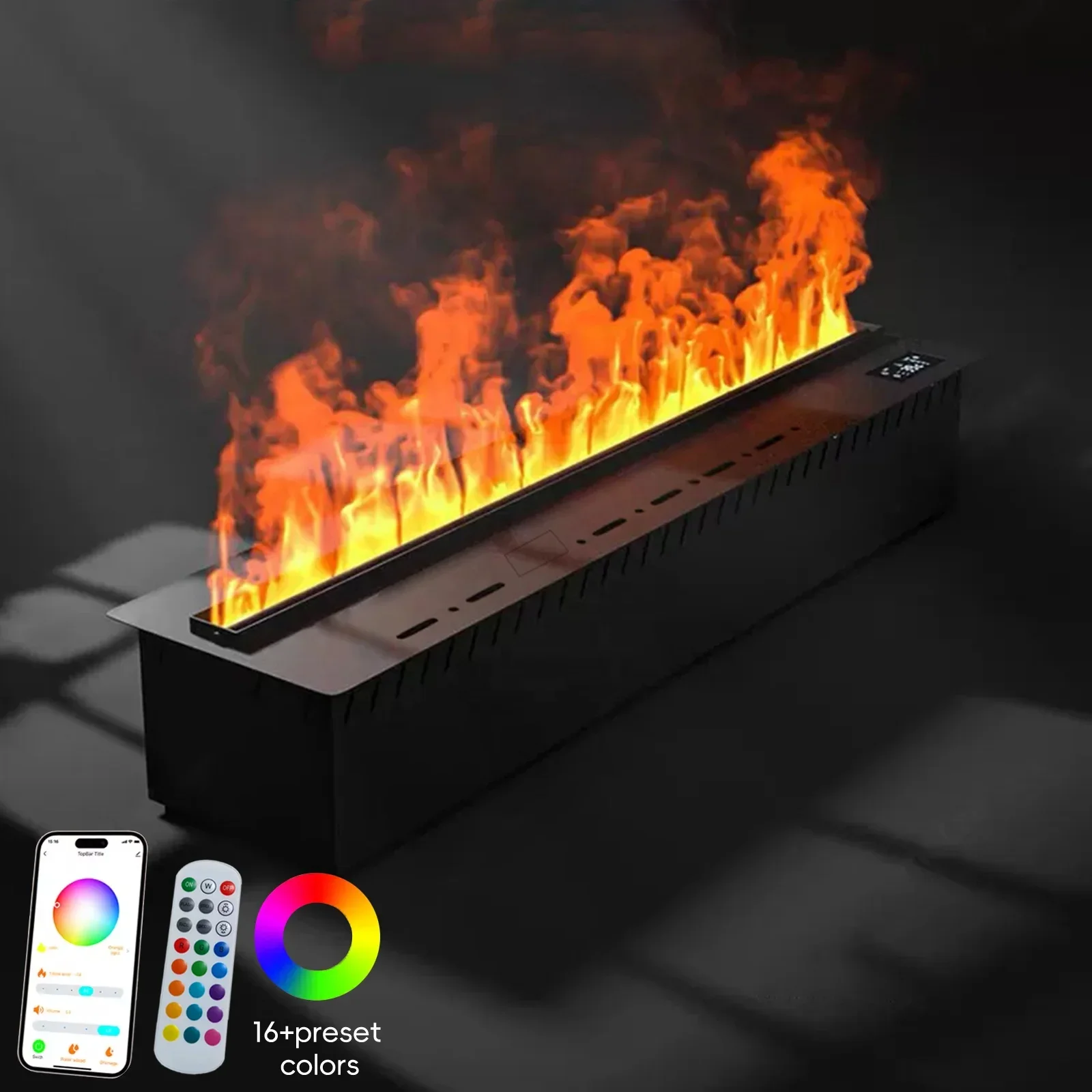 

Indoor 3D Water Vapor Fireplace Insert Artificial Decorative Flame Electric Fireplace