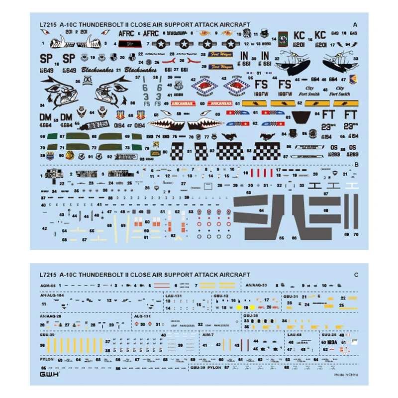 Great Wall Hobby L7215 1/72 A-10C Thunderbolt II Attack Aircraft Closed Air Support Aircraft Scale Model Kit