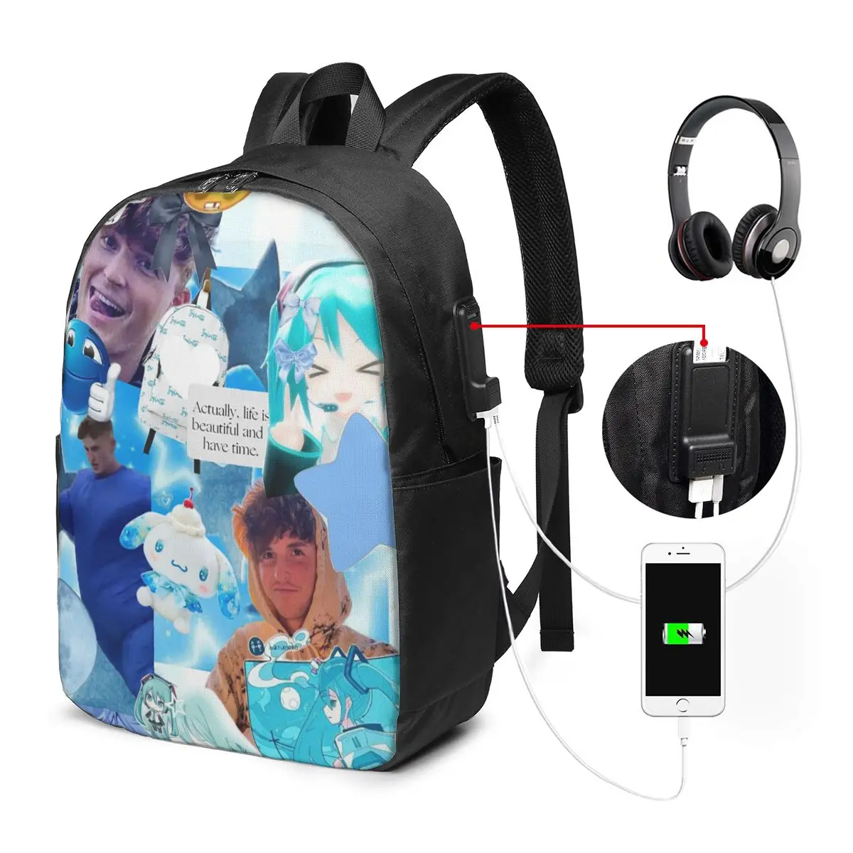 Caylus Backpack Travel Notebook Bag Computer College Student School Bag Laptop Shoulder Bags for Men Women