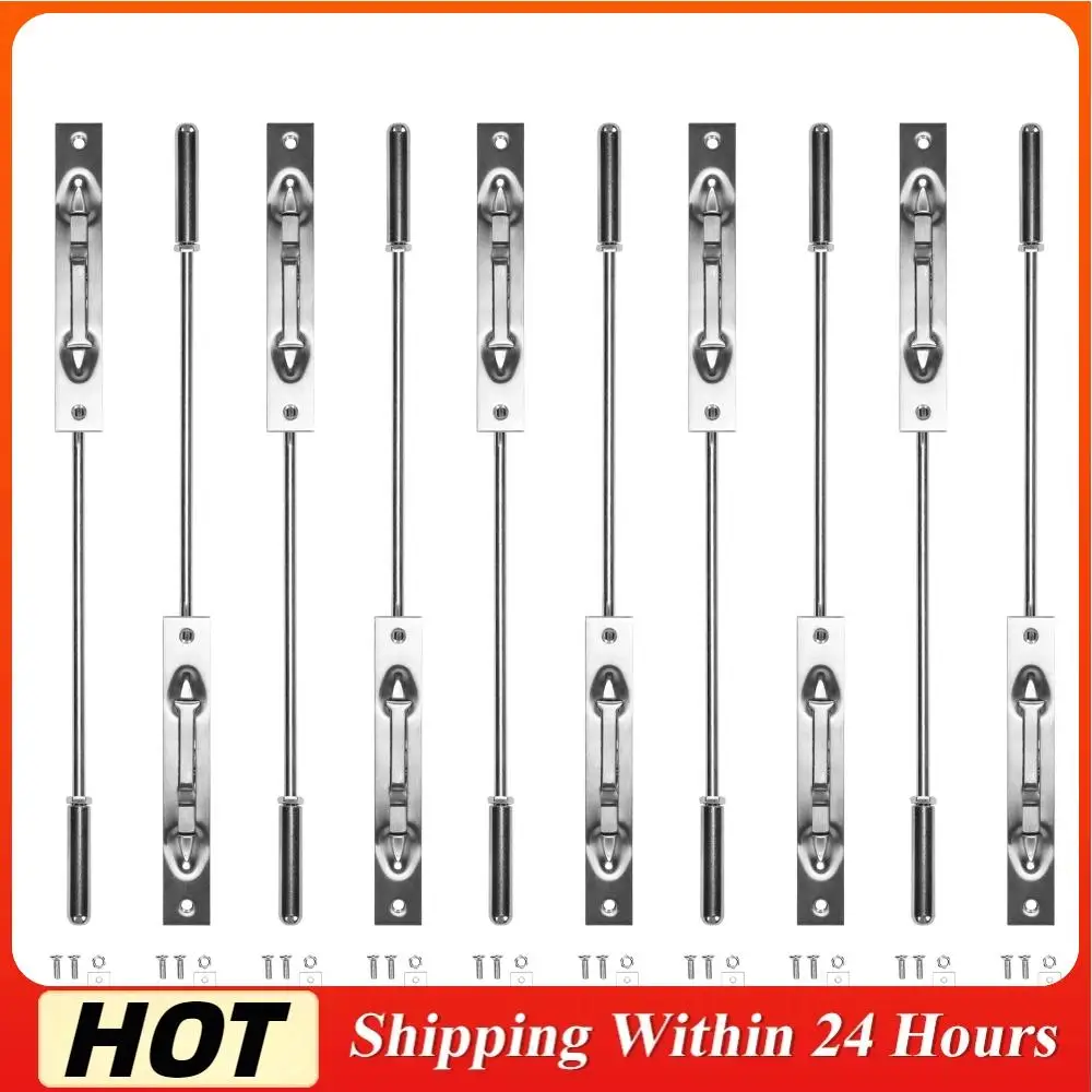 

10 Packs Extended Flip Lever Flush Bolt 16.54inch Extra Long Heavy Duty French Door Locks Solid Stainless Steel for Double Doors