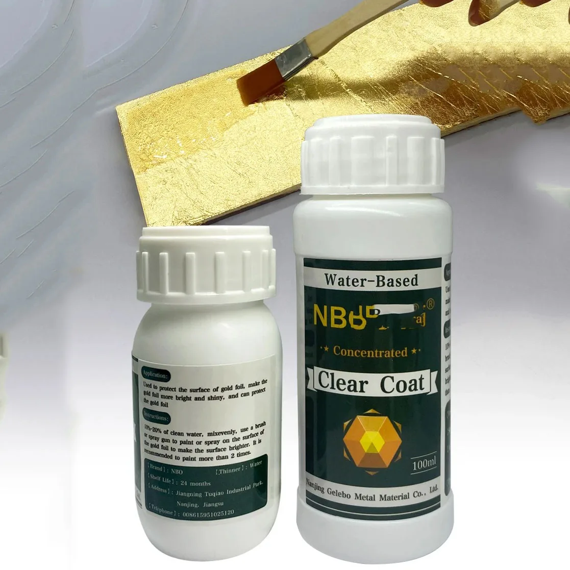 120ml/ Gilding Glue Varnish Water-based Clear Coat Paint for Gold Leaf Protection Gold Leaf Varnish
