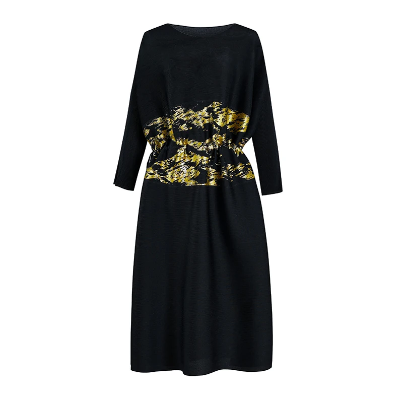 ANLA حجم كبير فستان مطوي المرأة الأفريقية حفلة موسيقية الملابس عادية فاخرة مساء حفلة مذهب فساتين أنثى موضة 2025 7AN5689 #5