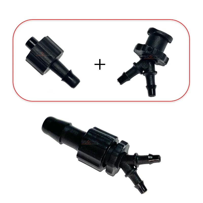 20PCS Ink Tube Y Shape Connectors Set 3X2mm 4X3mm 5X3mm 6X4mm Plastic Hose Pipe Tubing Y Joint Adapter Holders for UV Solvent Pr
