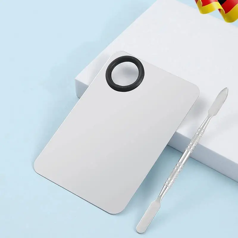 Stainless Steel Makeup Mixing Palette Foundatio Spatula For Watercolor Paints Eye Shadow Sticks Makeup Cosmetic Beauty Tool