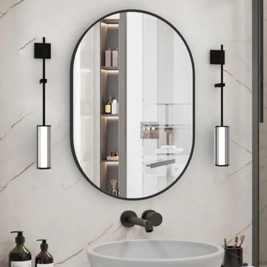 

Oval Bathroom Mirror Wall Vanity Oval Mirrors, 20"x30" Bathroom Mirrors for Over Sink Pill Mirrors Capsule Wall Mounted Mirror,